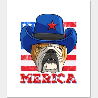 English Bulldog Merica Posters and Art